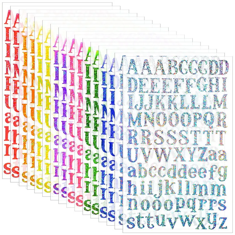 Custom Printable Cute Bling Vinyl Glitter Keyboard Letter Stickers FOR Kids DIY Decorations