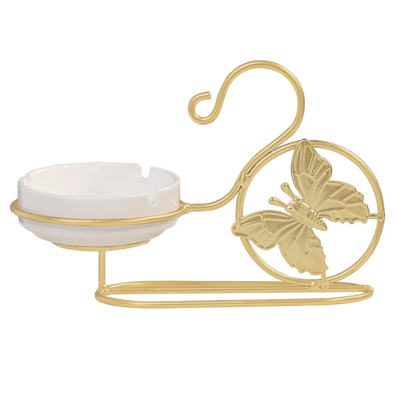 New Design Luxury Creative Design Desktop Decoration Ceramic Crafts Golden Ornaments Gift Crafts For Living Room Or Office