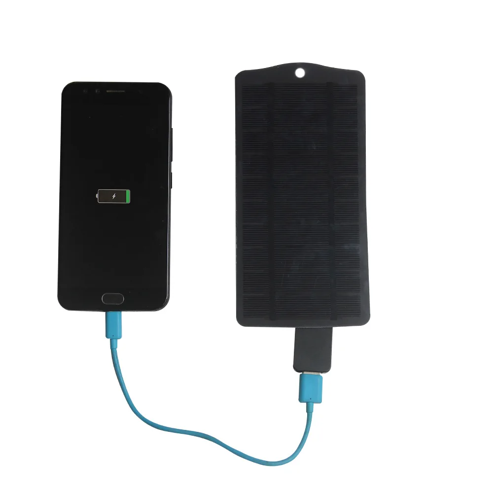 Portable 2.5W Solar Panel Charger for iphone Mobile 5V Power Charging 3.7V Battery