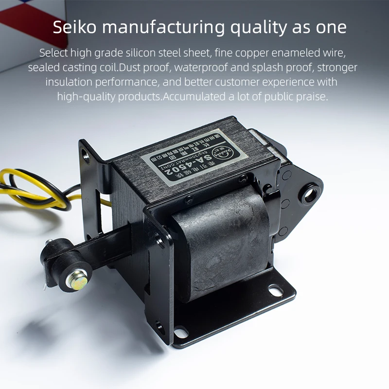 SA-4502 220V Attractive force 6kgf 58.8N Stroke 30mm Linear AC Solenoid