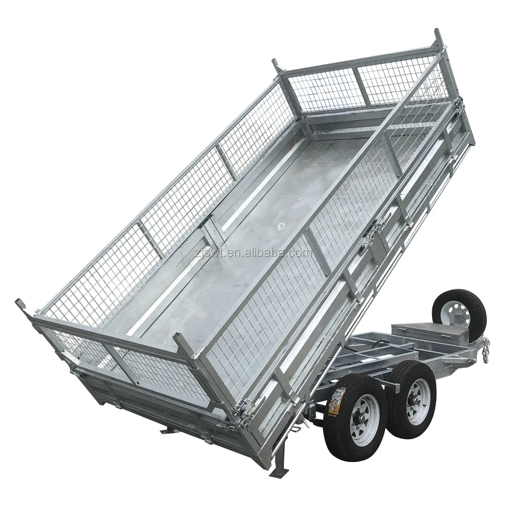 12x7  flatbed  tipping trailer