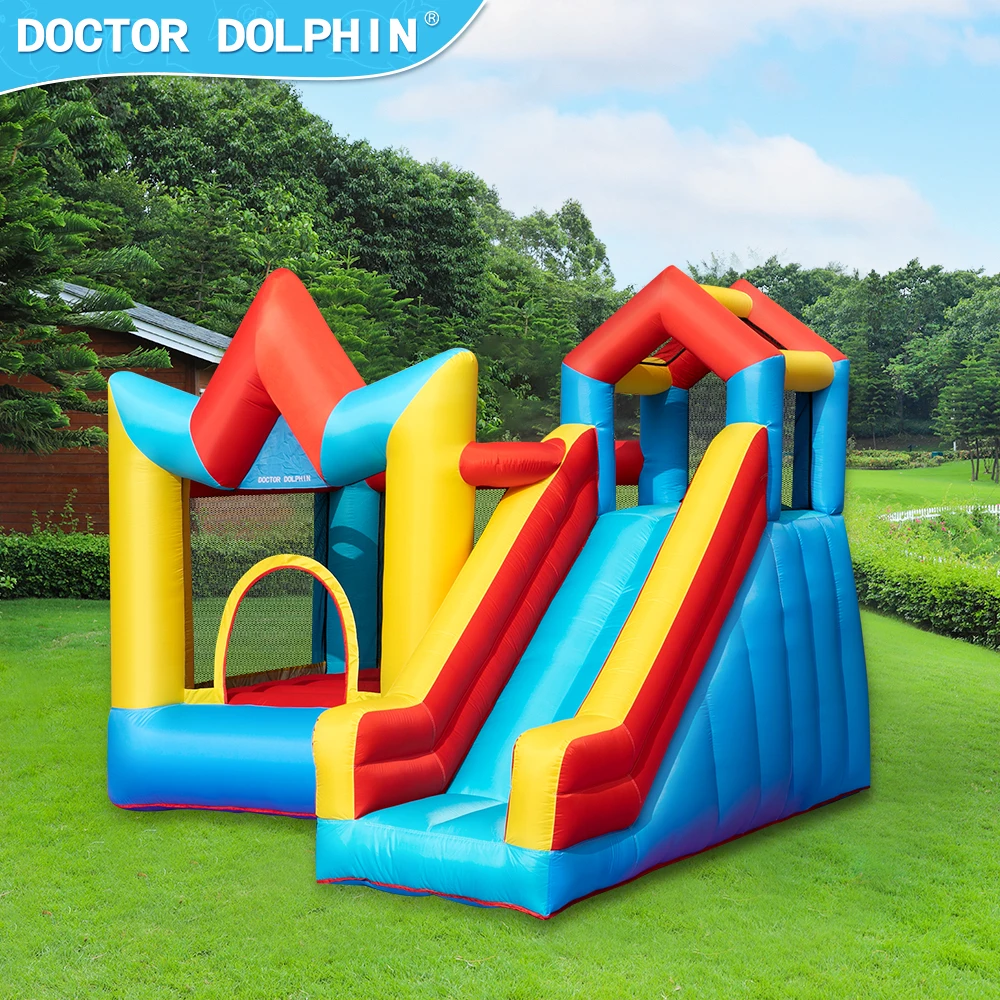 Doctor Dolphin Customize Carnival Games Play Outdoor Bouncing House Inflatable Castle Air Bouncer Inflatable Trampoline