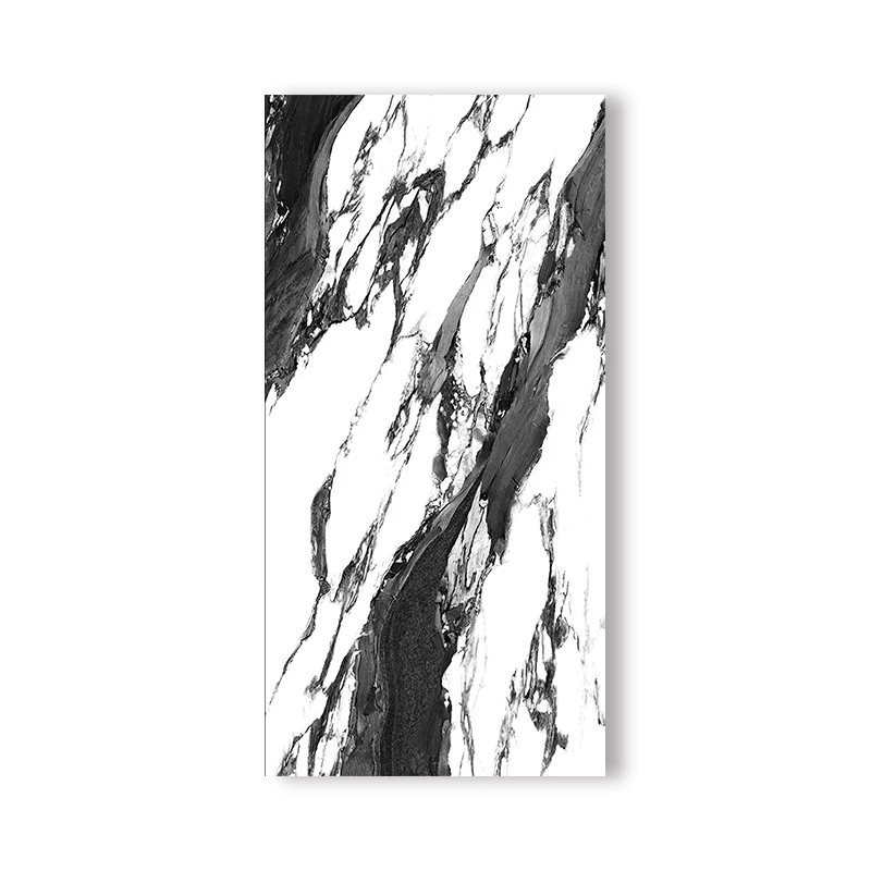 Honor Modern Big Slab Panda White Floor Tiles White Calacatta Marble Glazed Porcelain Polished Tile for Wall