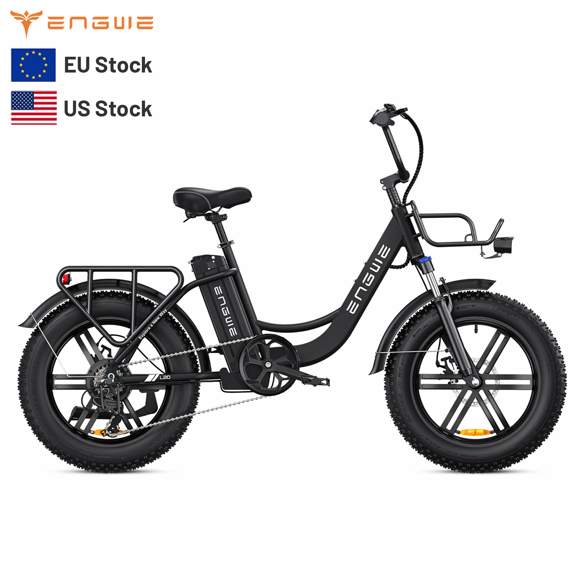 ENGWE L20 EU Warehouse Step Thru Electric Bike 250W 25km/h Electric City Cycle Aluminium Alloy High Quality Ebike