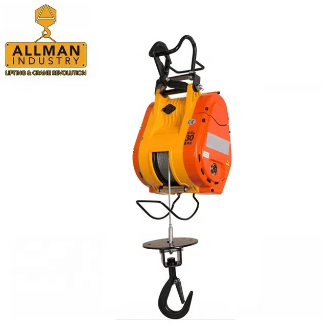 ALLMAN portable mini electric hoist winch with pendant control for sale