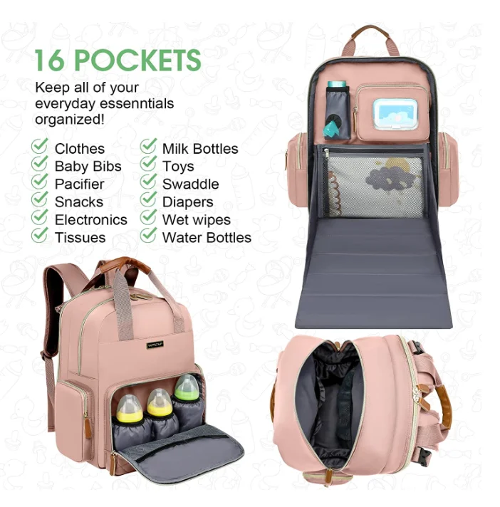 Multifunction Large Waterproof High Quality Cheap Diaper Bags Baby Sleeping Bag Diaper Bag Backpack With Changing Station