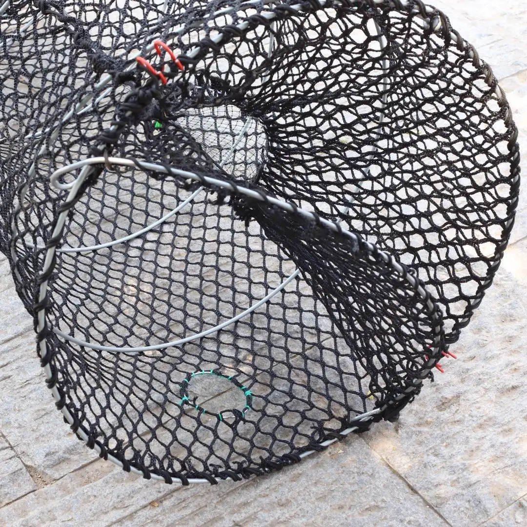 High quality American Seattle big fish cage knotless Net Trap with escape  folding crab catcher spring crab cage