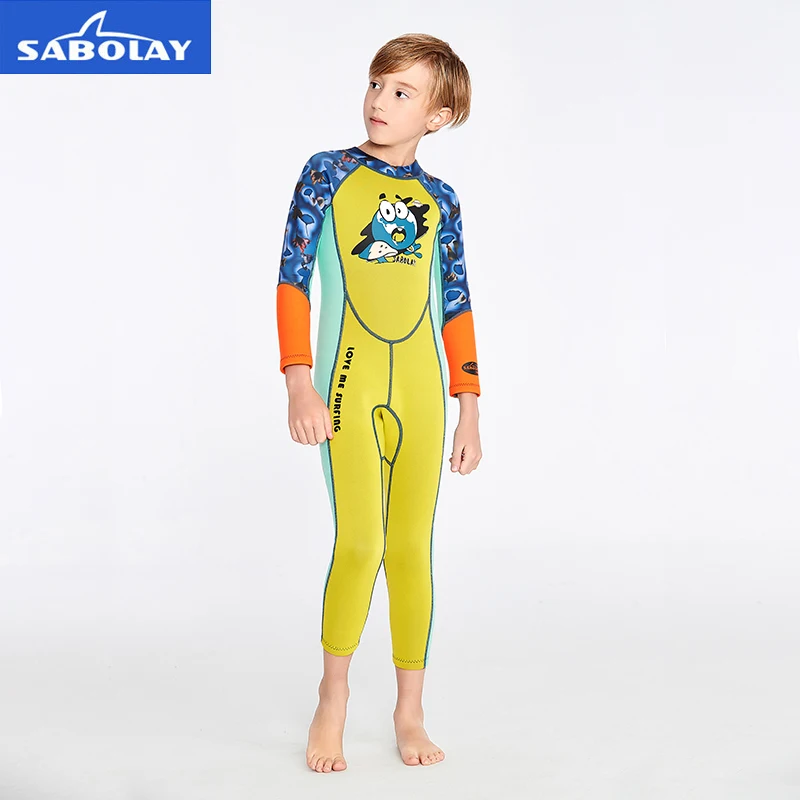 Новый дизайн 2021, детский комбинированный теплый неопреновый гидрокостюм на молнии для мальчиков с защитой от солнца, свободный гидрокостюм для дайвинга