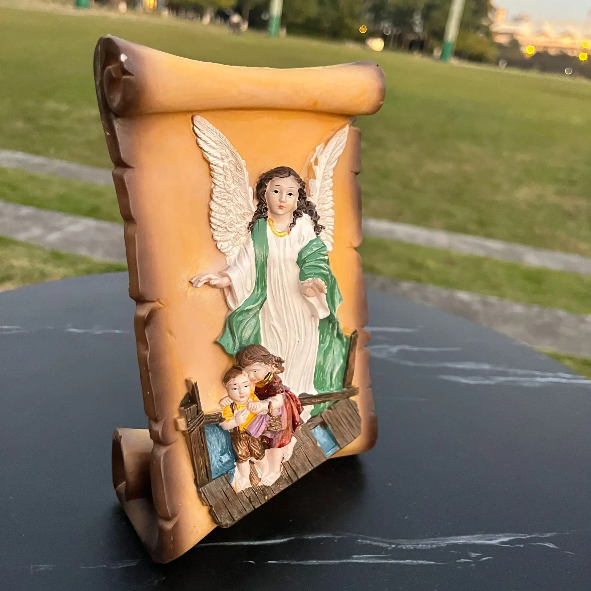 Витт имитировал древний свиток ангелы-хранители украшают христианскую церковь рождественские изделия из смолы религиозные украшения