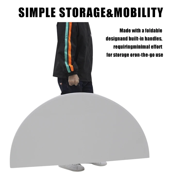 EMERSON Easy Carry Folding Round Table Outdoor Picnic Large Table Plastic Folding Tables