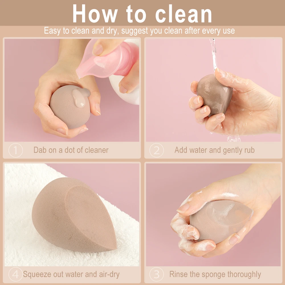 
Hot Sell 2020 Soft Beauty Foundation Sponge Latex Free Powder Puffs Esponja De Maquiagem Facial Sponge 