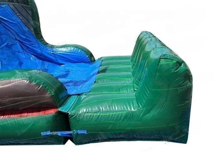 36ft Inflatable dinosaur obstacle wet/dry slide combo Inflatable Jurassic Bouncy Castle Jungle Bouncer Slide with Water Pool