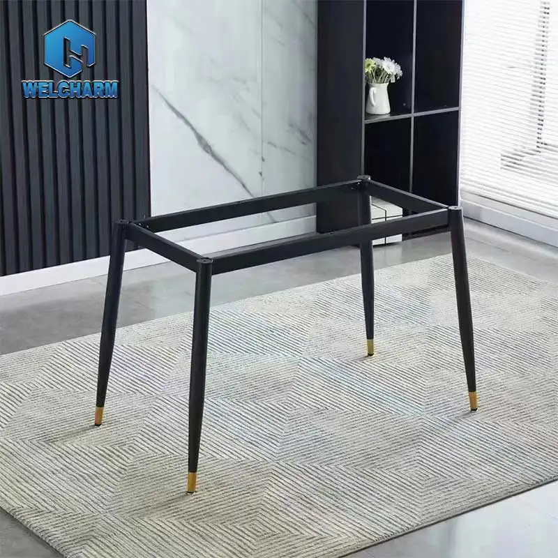 Cone Tube Frame Modern Furniture Accessories Gold Table Legs Iron Metal Furniture Base Frame
