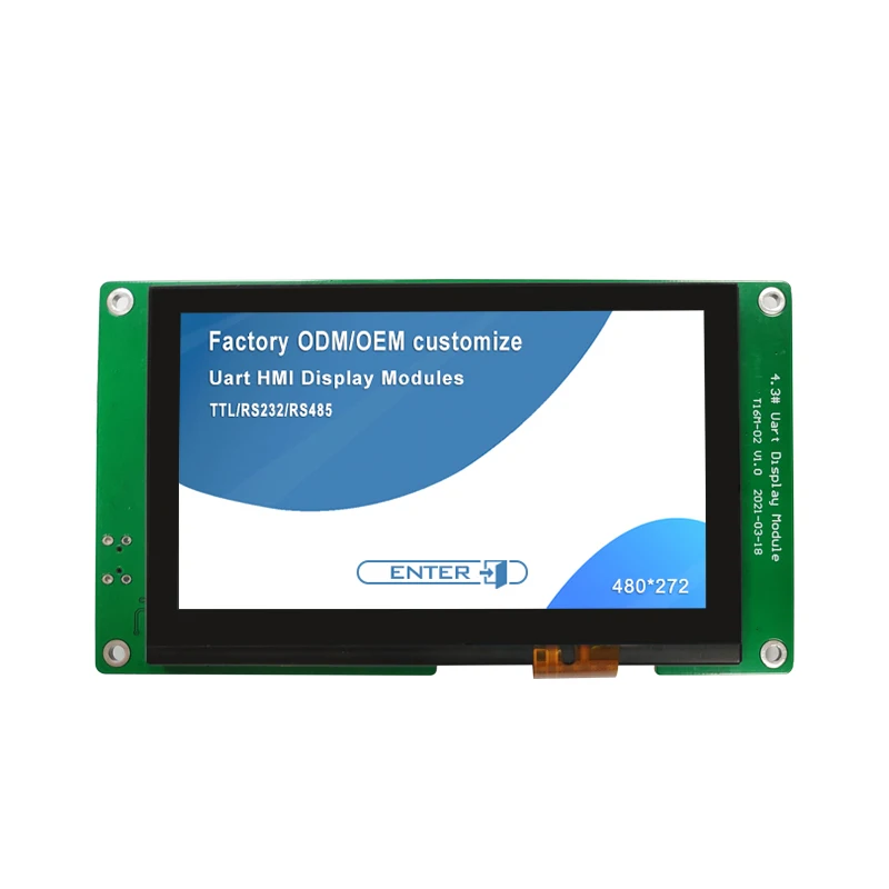HMI Intelligent Smart UART 4.3 Inch Serial Touch TFT LCD Display 480x272 Screen Module With CTP