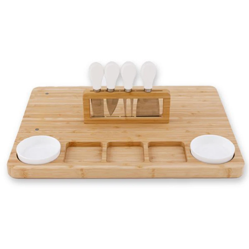 Household kitchen bamboo chopping board Restaurant cutting vegetables bamboo and wood rectangular fruit cutting board with knife
