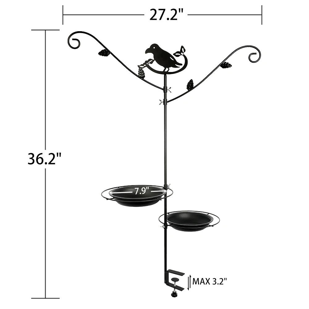 Bulk Wholesale Metal Pole Hook Trays Bath Hanging Birds feeder and Drinker