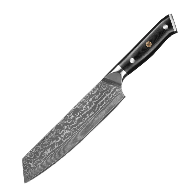 JJ 8' Damascus Kiritsuke Knife VG-10 Core Steel with G10 Handle Custom Precision Chef Knife Triple Blossom