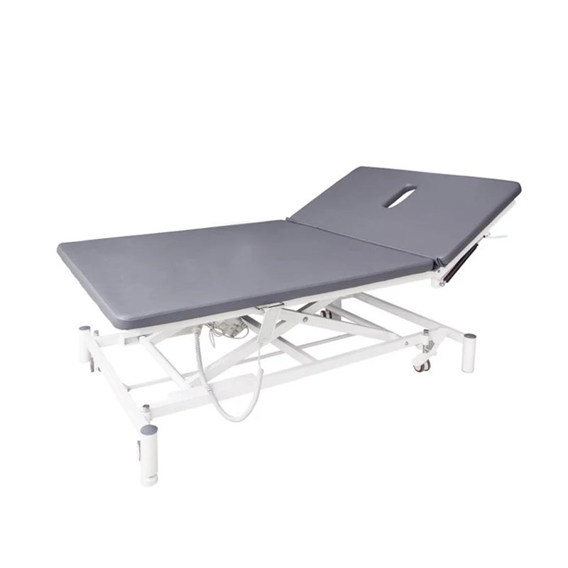 Hospital furniture medical treatment couch patient electric 2 section examination table for sale