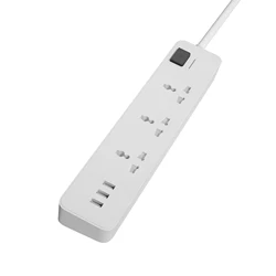 10 Degree Inclination Angle Design 3 Pin Multi Plug Electric Outlets Universal Wall Mounted Extension Socket With 3 USB Charger