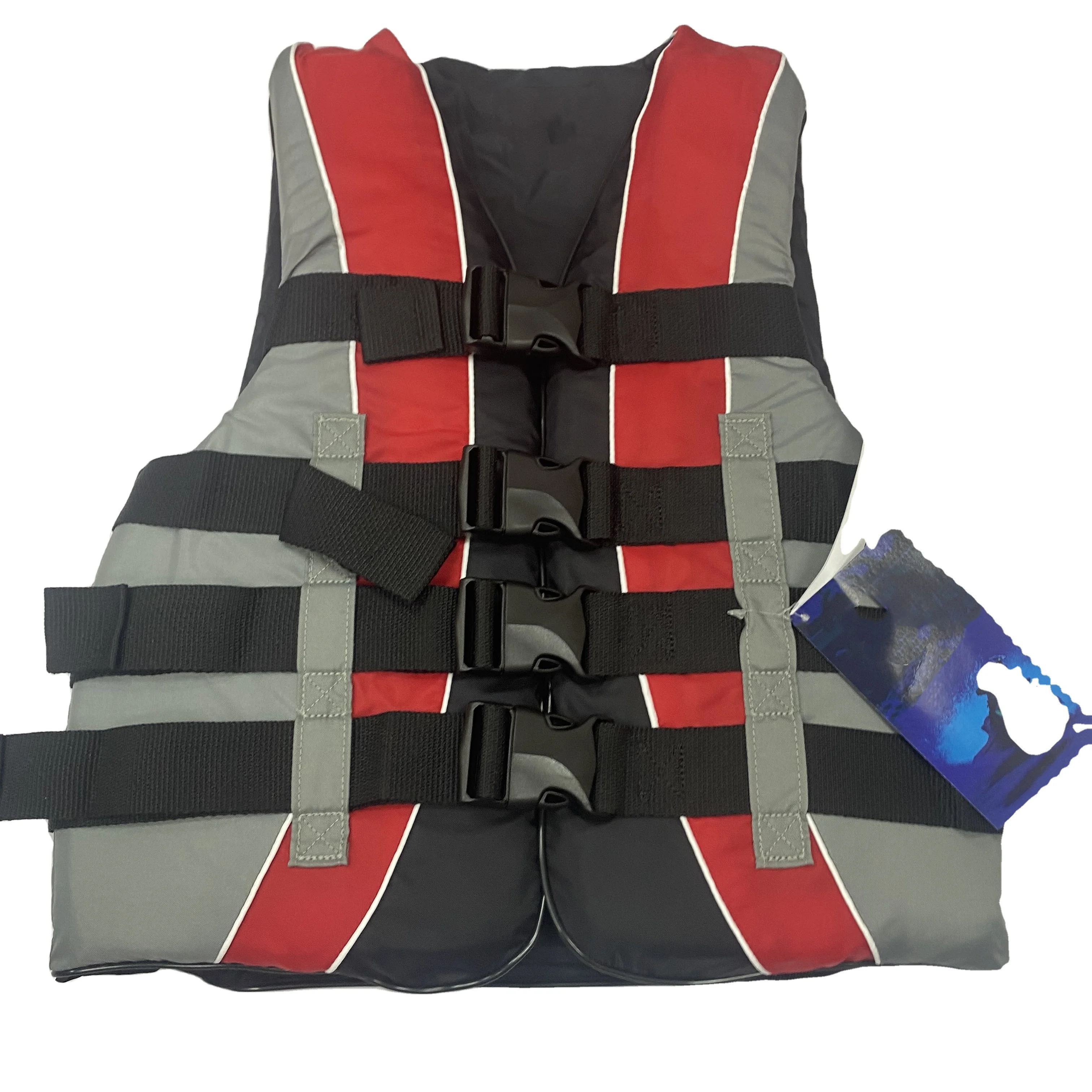 Fashionable Factory Price Durable Four Buckles Adult Swimming Nylon Life Jacket Life Vest for Adults