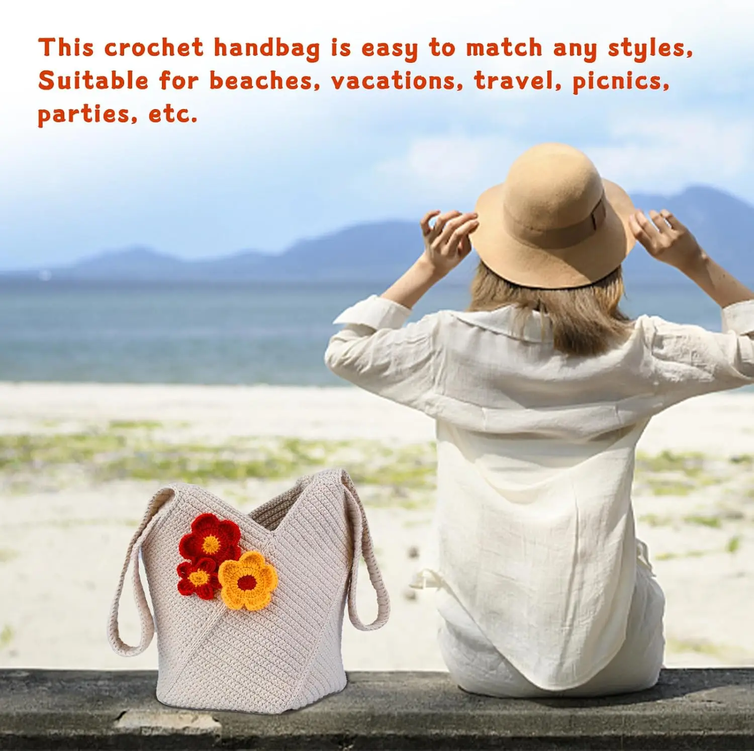 Crochet Bag Starter Kit Shoulder Bag Crochet Kit for Beginners Adults