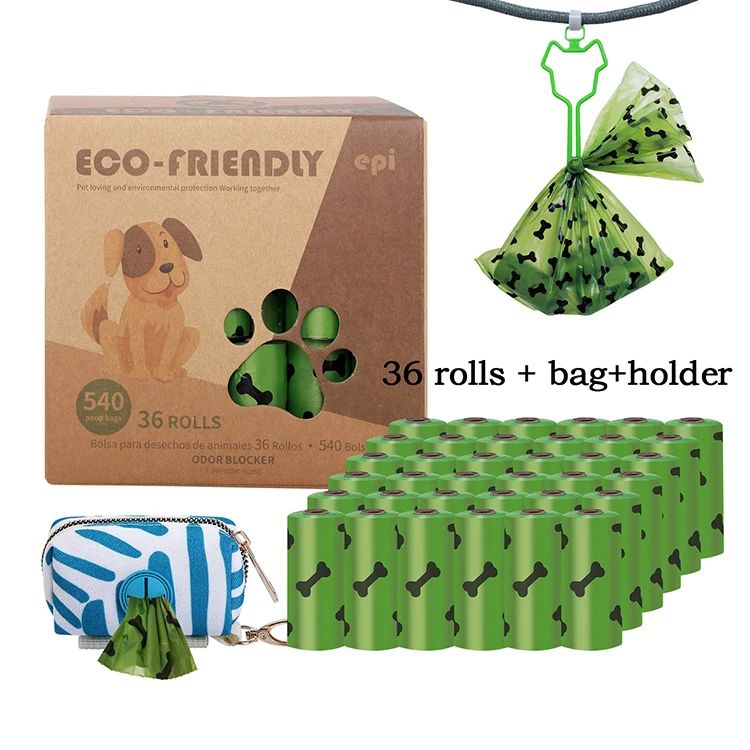 More Strong Thicken Biodegradable Degradable Poop Bags for Pets Dog Leash Dispenser Dog Poop Bag Holder Pet Garbage Bag