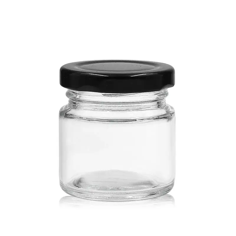 Premium 1 5oz Clear Mini Jam Glass Jar for Preserves and Gourmet Creations