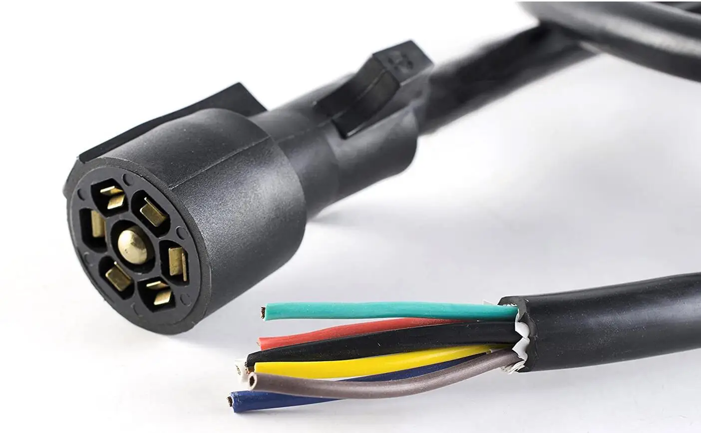 8ft 10-14 AWG 7 Pin разъем для подключения наушников проводов кабеля трейлер РВ