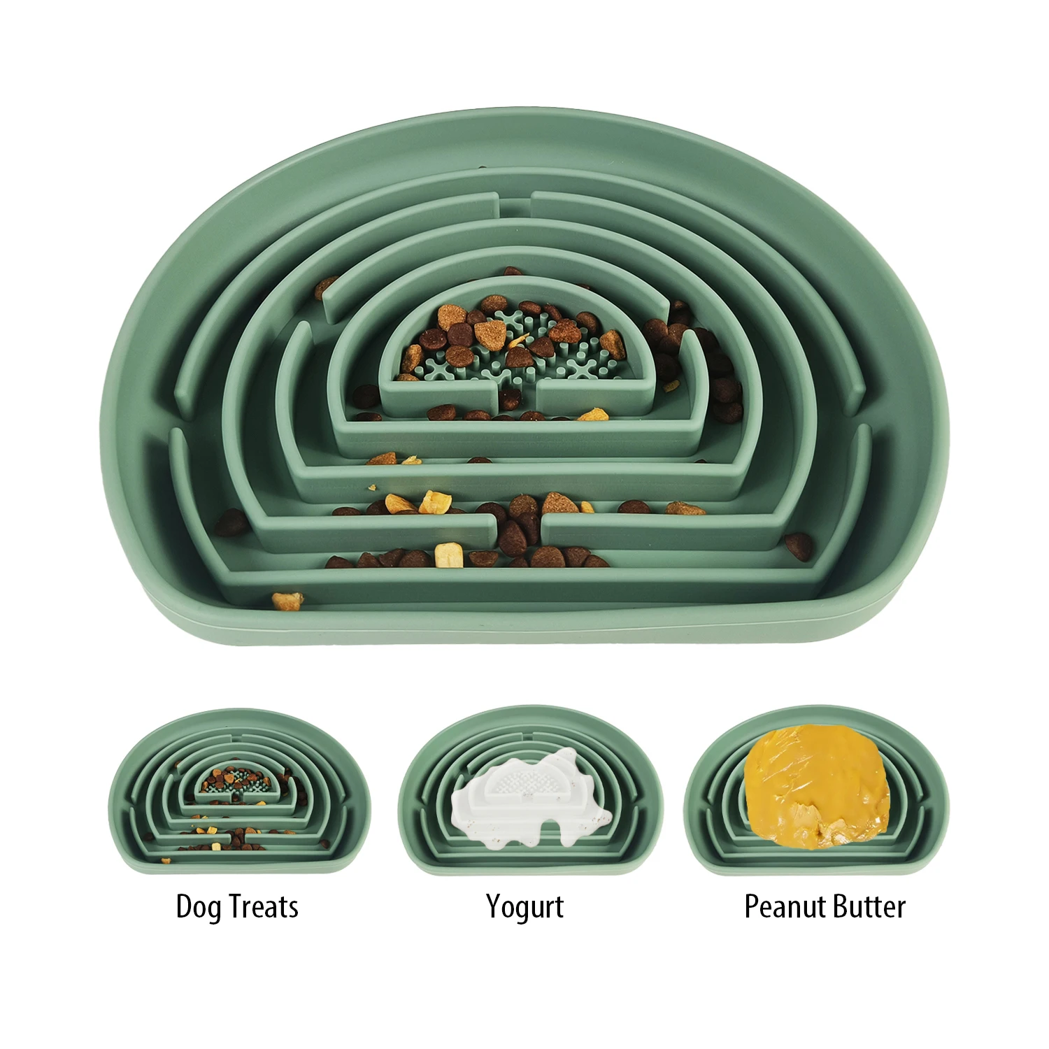 Customized Logo Silicone Slow Feeder Anxiety Relief Licking Pad Lick Mat For Dog Silicone Lick Mat Pad Silicone Dog Bowl