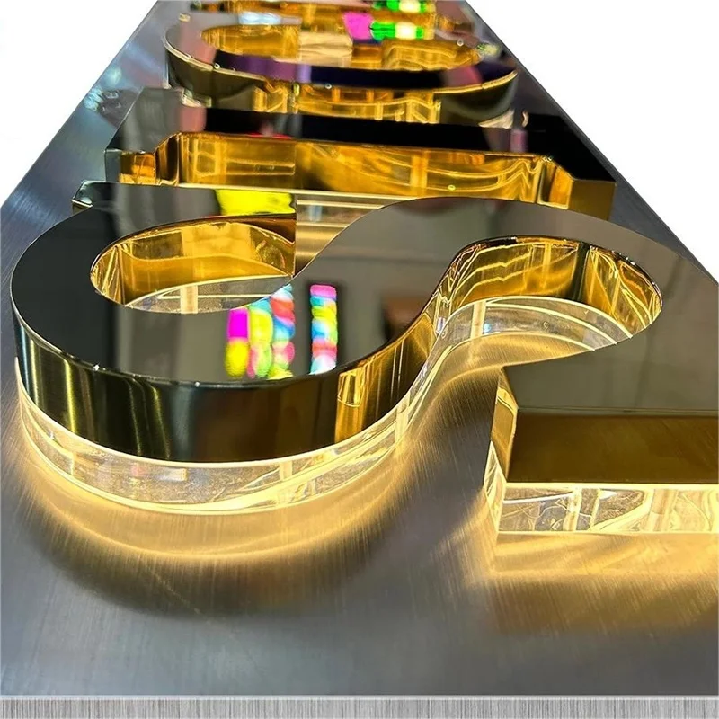 Metal Backlit 3d Sign For Company Brand Logo Outdoor Store Sign Custom Business Signs Led Signage Letters