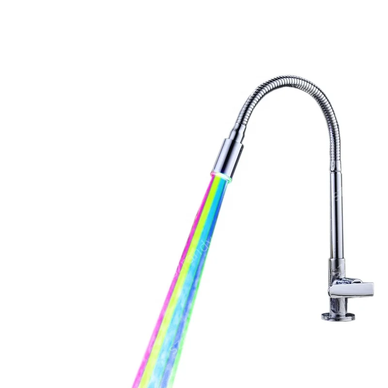 Single Red Color Aquarium Aerator with LED Waterfall Tap