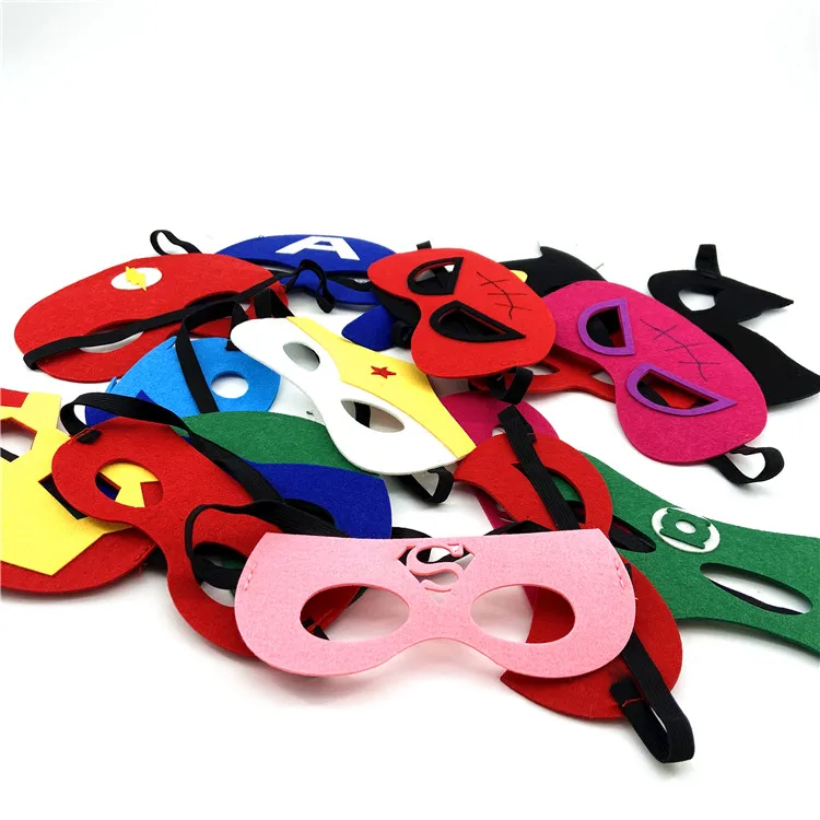 Factory direct wholesale dinosaur felt mask superhero felt masks white face mask felt