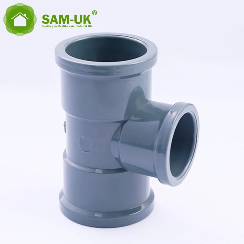 Factory customized sale in the current season cross pvc tee pipe fittings gray reducingFactory can be customized sale in the cur
