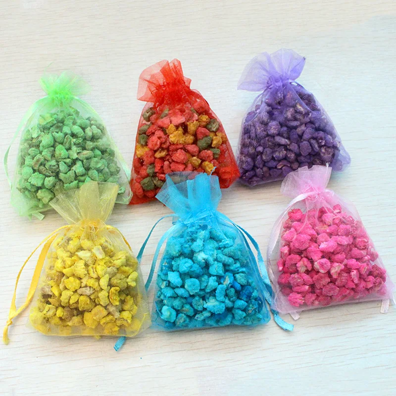 Wholesale car sachets deodorizing aromatherapy wood particles long-lasting dry floral fragrance stone fragrance bags