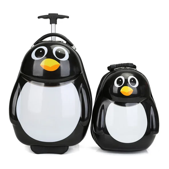 Cute child penguin suitcase small roll luggage travel suitcase dropshipping