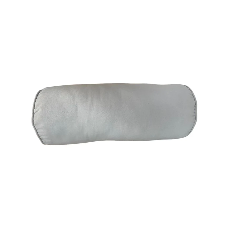 Gray Suede Relax Bolster Massage Wellness Pillow Home Products Yoga Backrest Fitness Cushion Grey Mat