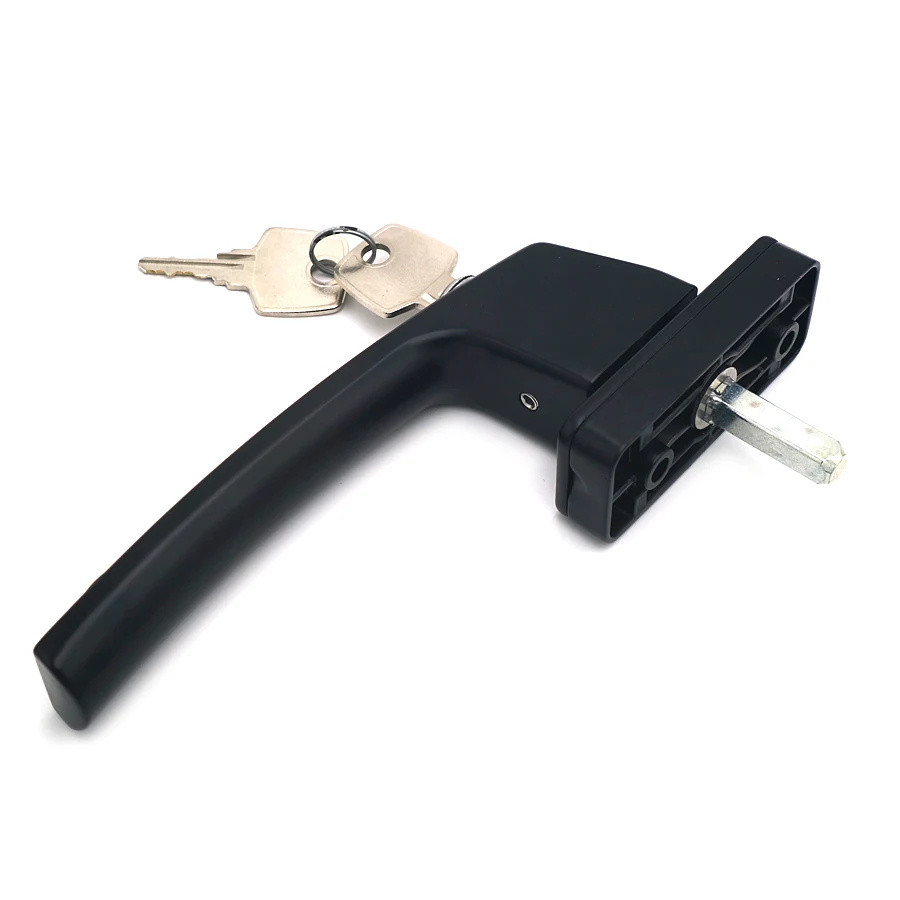 High Quality black Aluminium Door & Window Handles with key lock