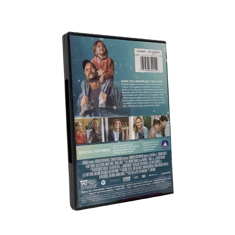 Ordinary Angels Latest DVD Movies 1Disc Factory Wholesale TV Series Shopify eBay Hot Sell DVD Movies Brand New Free Shipping
