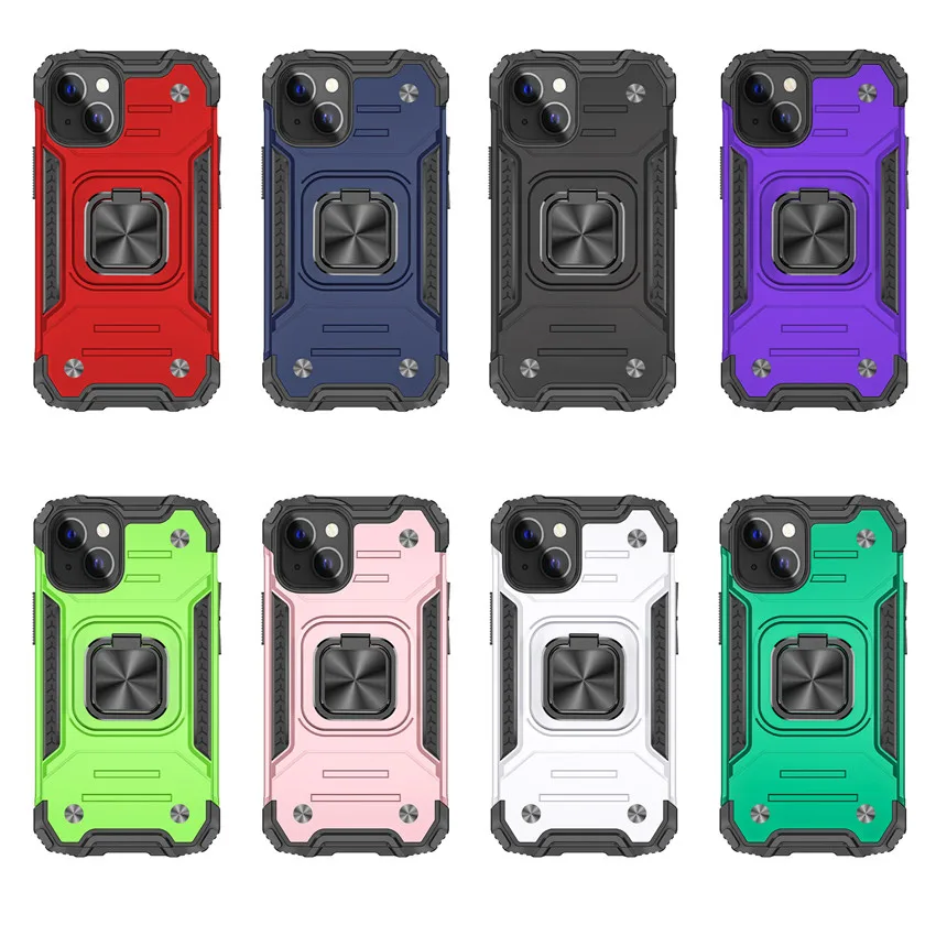 High Quality Shockproof With Magnetic Ring case 2 in 1TPU PC For iphone 13 pro max 12 Moto G Stylus 5G Mobile Phone Cover Case