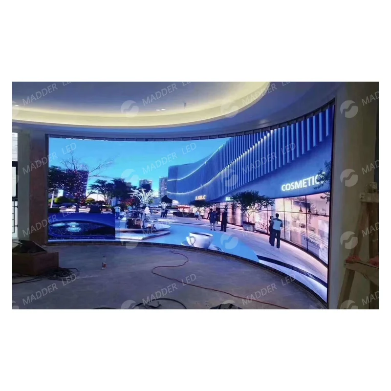 Indoor  capacitive circular curved P2.5 P2 P1.86 soft led module cylindrical led display flexible led screen