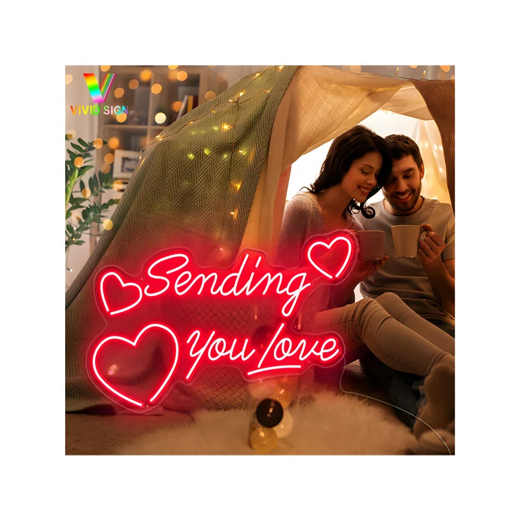Indoor Or Outdoor Acrylic Neon lamp waterproof love heart neon lights custom led love neon sign for wedding