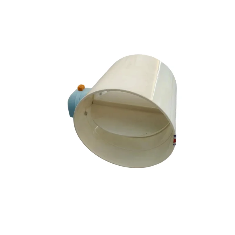 White PVC Electric Control Valves for HVAC Systems Air Flow Control Components