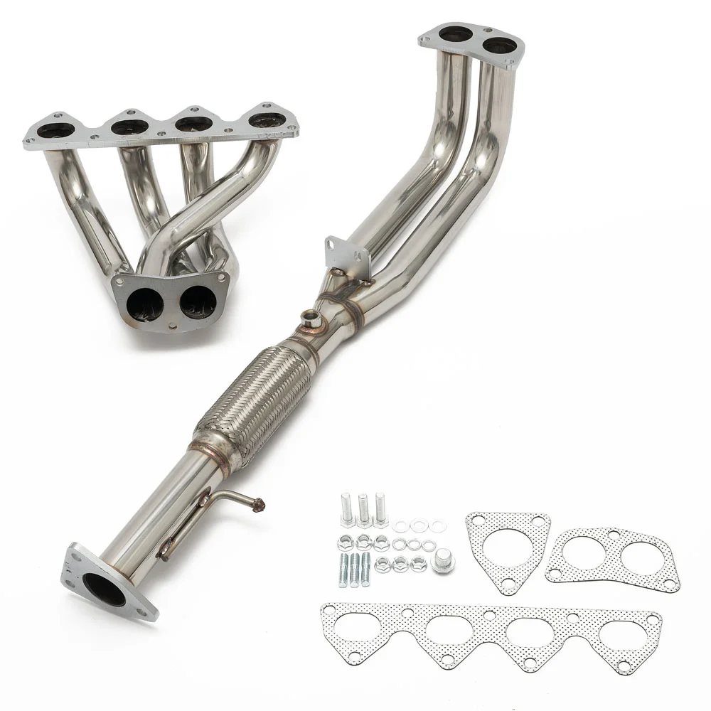 EPMAN H-Series 92-96 Swap 4-2-1Tri-Y Exhaust Header + Flex Piping For Honda Prelude H22 EPEX9296H22