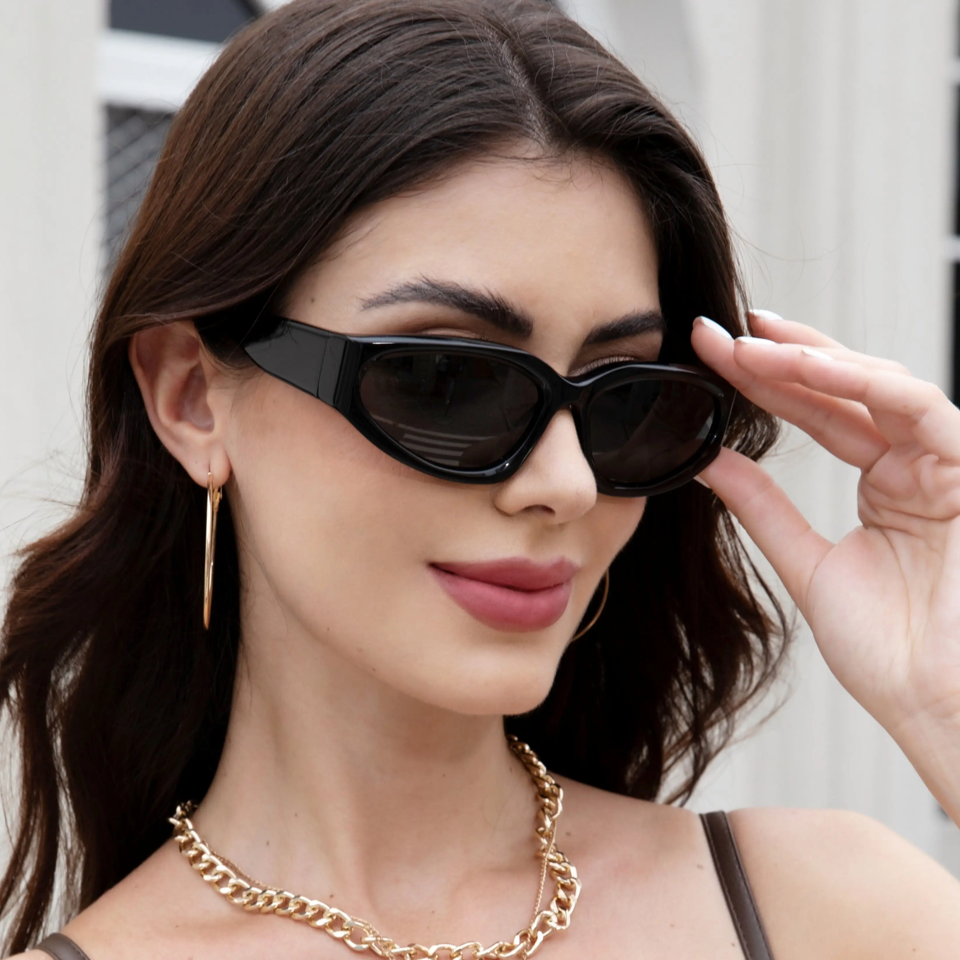 Higher Quality Manufacturers Fashion Luxury Y2k Acetate  Cat Eye Frame Designs Polarized Custom logo Women Sunglasses Eyeglasses