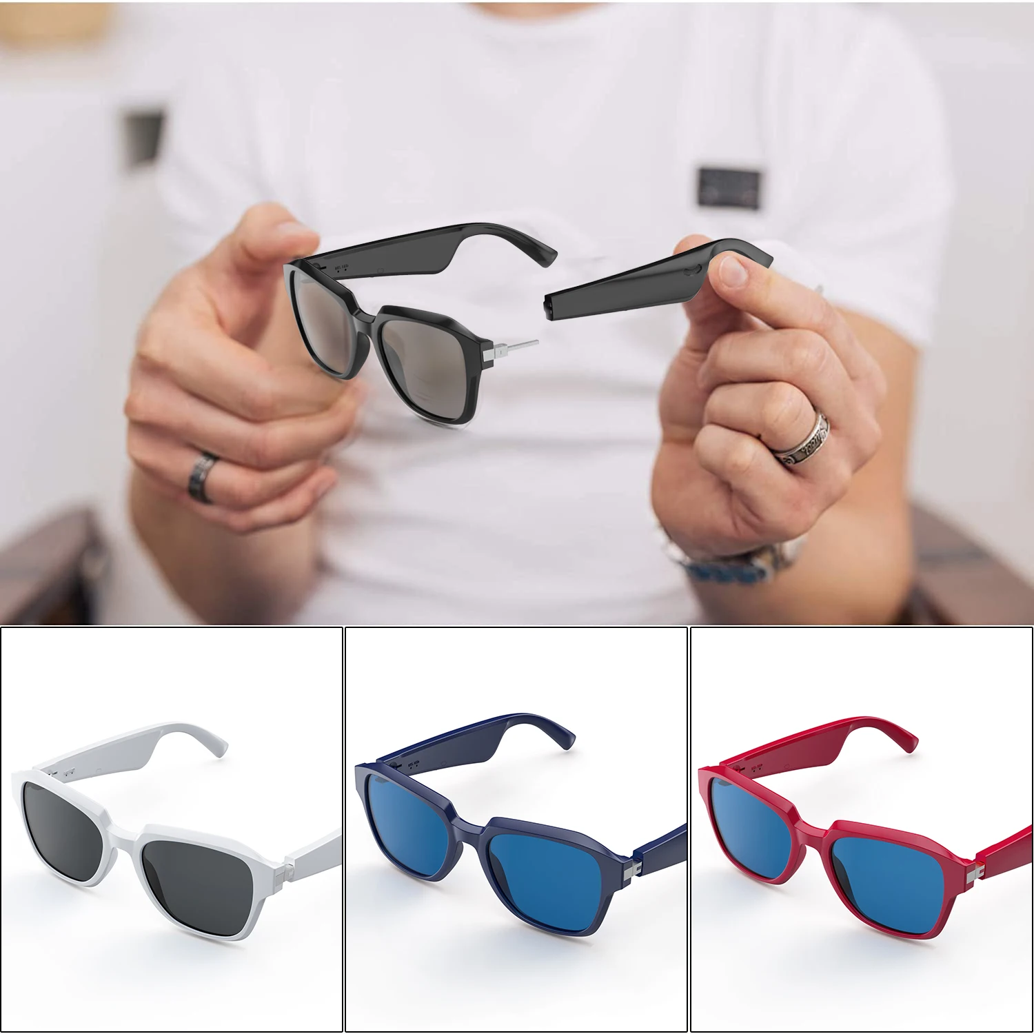 High-quality beautiful custom sunglasses smart sun eye glass with voice assistant