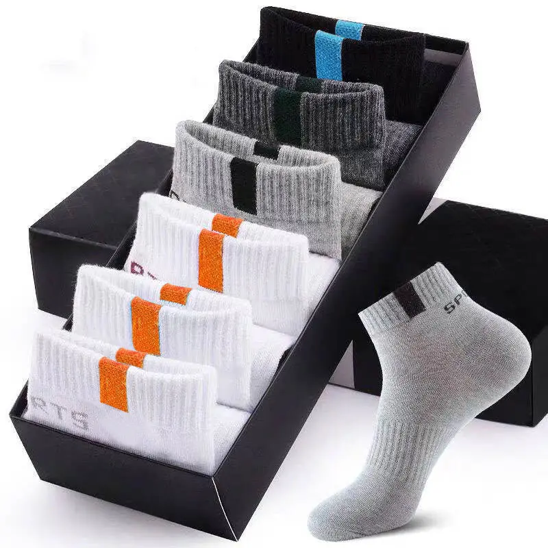 
Marvili Hot Sell Calcetines Slouch Socks Meias Men Short Socks Calcetas Socken Happy Funny Embroidery Custom Socks with Logo 