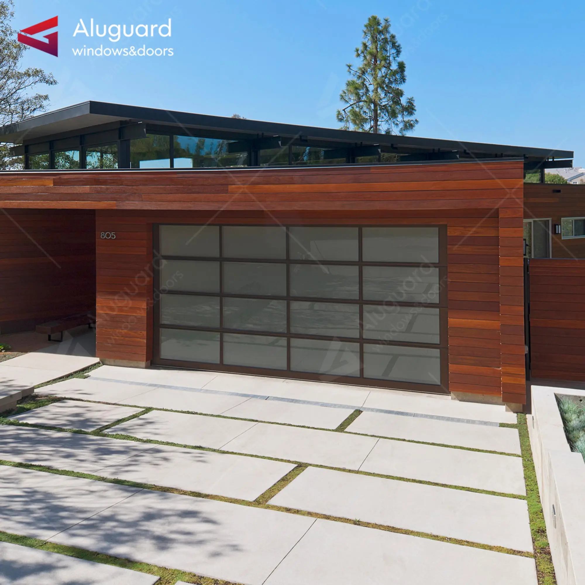 High quality american garage door Modern Aluminum full view garage door Superior supplier new design golf cart garage door