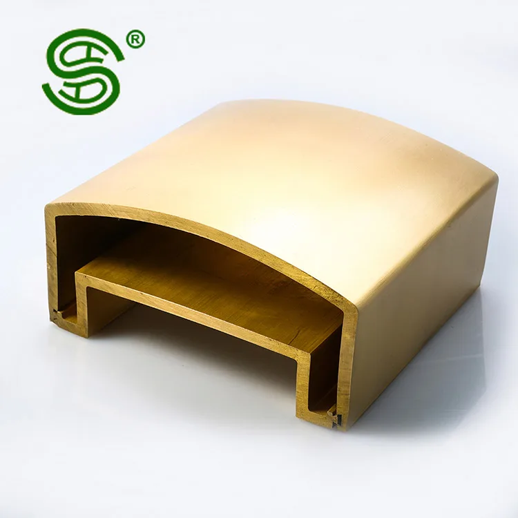 China manufacturer Custom shape home decorative copper brass material stair handrail