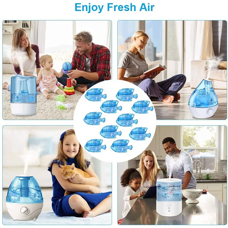 Water Cleaning Deodorant Humidifier Tank Cleaner Fish Compatible with Drop Drople Adorable Warm & Cool
