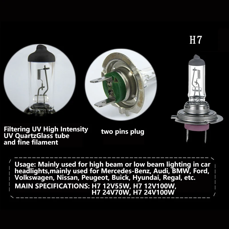 Roadsun Factory H7 H11 12 В 55 Вт галогенная лампа для автомобильных фар супер яркая длительный срок службы H1 H3 9005 9006 880 881 H4